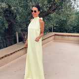 PRE-ORDER MOON OVER MARRAKESH YELLOW HALTER DRESS - PS THE LABEL
