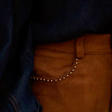 ZADIE CAMEL SUEDE STUDS SHORT