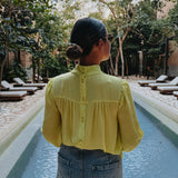 LOST IN PARADISE LIME GREEN BLOUSE
