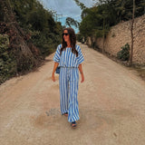 HERMOSILLO BLUE STRIPED PANTS