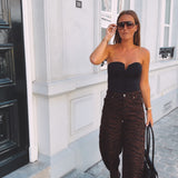 LINNA BLACK BUSTIER TOP