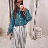 GRIET BLUE DENIM BLOUSE