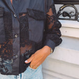 CLEOME BLACK LACE BLOUSE