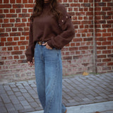 PRIMROSE BROWN KNIT SWEATER