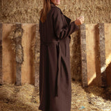 EDELINE LONG BROWN TRENCHCOAT