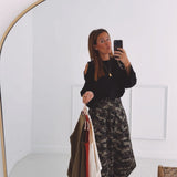 SOFIE BLACK CUT-OUT SWEATER