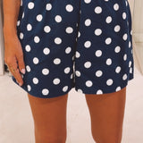 ULYSSA DARK BLUE POLKADOTS SHORT