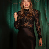 HO HO HOLIDAY BLACK SEQUIN BLOUSE