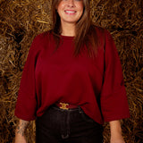 ZETHRA BORDEAUX SWEATER