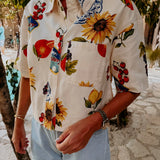 SARDINES ECRU SUMMER PRINT BLOUSE