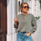 XANTHE KHAKI MUSTHAVE SWEATER