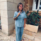 BURGOS BLUE DENIM TWO-PIECE SET