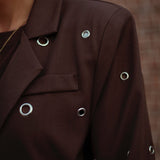 AMELIA BROWN DISTRESSED BLAZER