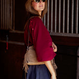 ONYX BORDEAUX BUTTON SWEATER