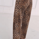BROWN LEOPARD BALLOON JEANS