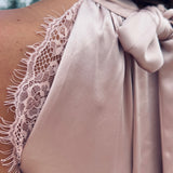 PRE-ORDER MOON OVER MARRAKESH OLD PINK HALTER DRESS - PS THE LABEL