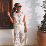ES VEDRA ECRU LACE PANTS