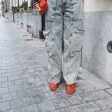 BLUE CARGO BALLOON JEANS 3938