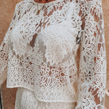 GUADALUPE ECRU CROCHET BLOUSE