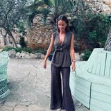 ROSA BROWN CROCHET PANTS