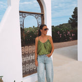 MARTINA OLIVE GREEN TOP