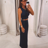 LEEN DARK BLUE TWO-PIECE SET