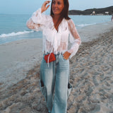PUERTO WHITE LACE BLOUSE