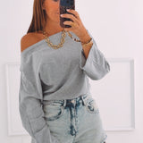 SAFIRA GREY LONGSLEEVE SHIRT