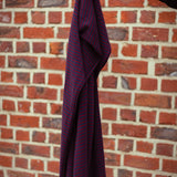 LOTTIE BORDEAUX/DARK BLUE STRIPED SCARF