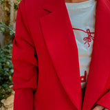SMILES ONLY RED BLAZER