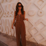 NISRINE CAMEL BUTTON TOP