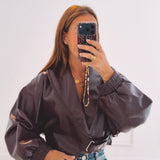 HAISLEY BURGUNDY LEATHER JACKET