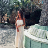 NAVARA ECRU FLOWER DRESS