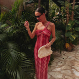 DORADO PINK CROCHET ONE SHOULDER DRESS