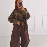 SIENNA DARK BROWN BALLOON PANTS