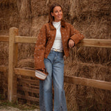 READY FOR FALL CAMEL GLIMMER JACKET