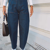 ZILLAH BLUE BELT BALLOON JEANS