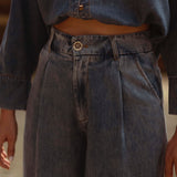 TEMPE BLUE DENIM TWO-PIECE SET