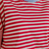 GWEN RED/ECRU STRIPED LONGSLEEVE SHIRT