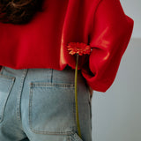 AZALEA CORAL RED SWEATER