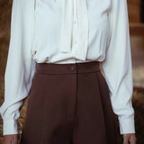 LYNELLE ECRU/BROWN PLAYSUIT