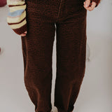 BROWN LEOPARD BALLOON PANTS A3860