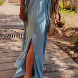 PRE-ORDER LAYALI LIGHT BLUE DENIM TWO-PIECE SET