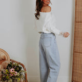 BRIA WHITE LACE SWEATER