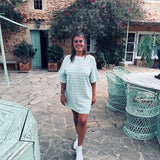 CORUNA MINT STRIPED DRESS
