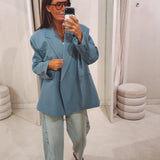 CHARLOTTE DUSTY BLUE BLAZER