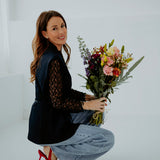 PRE-ORDER JULIE DARK BLUE SLEEVELESS BLAZER