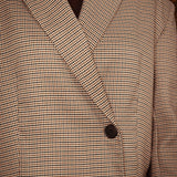 XENIA BROWN CHECKERED BLAZER