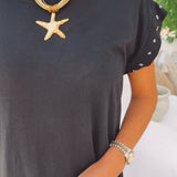 EULARIA BLACK STAR DRESS