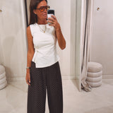 ILAYDA BROWN POLKADOTS PANTS